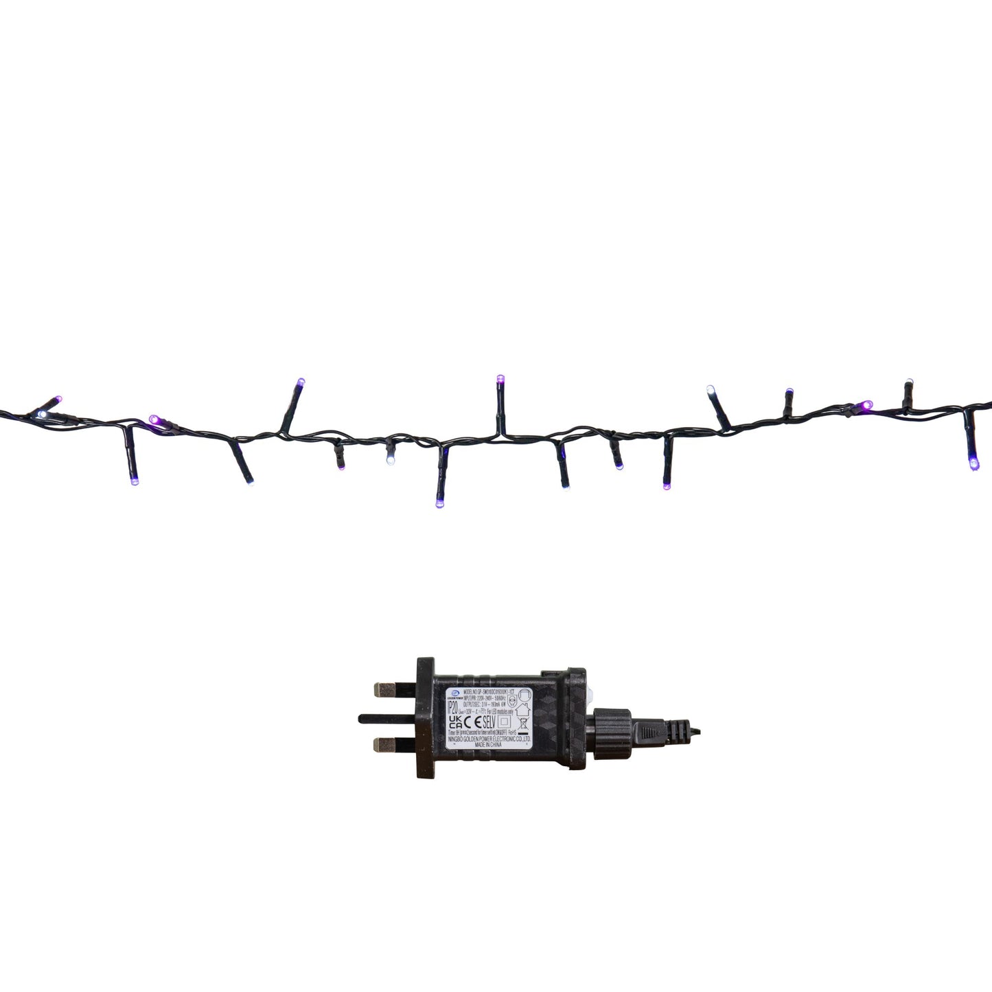 18.7m 750 LED TreeBrights Christmas String Lights with Timer in Blue, White & Purple
