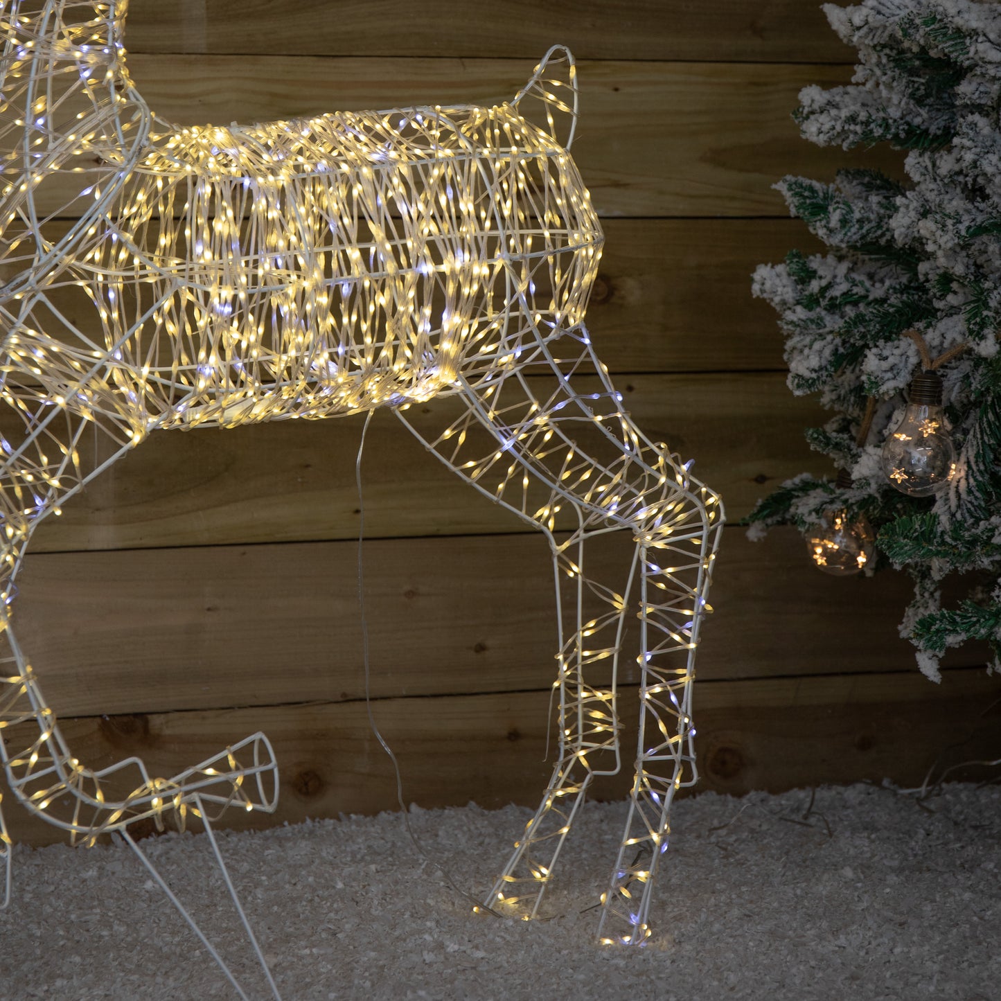 1.3m Light up FlexiBrights Christmas Reindeer with 1880 White and Warm White LEDs