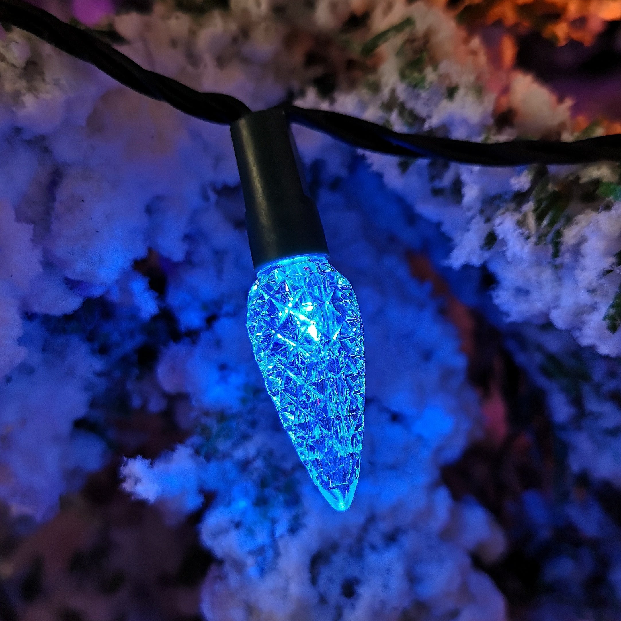 15m 300 LED Multi-action Pine Cone Christmas Lights in Rainbow