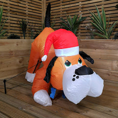 1.7m Inflatable Light up Indoor Outdoor Christmas Dog with Warm White LEDs