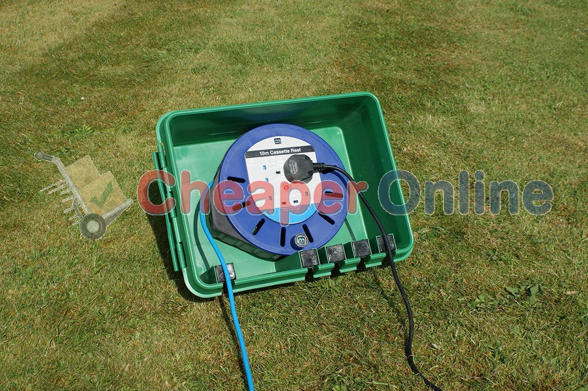 Large DriBox Dri Box (330) Outdoor Waterproof Plug / Socket Cover Box in Green