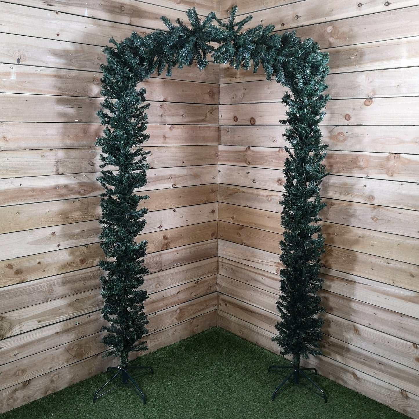 2.4m (8ft) Tall Single Door Christmas Tree Arch in Green