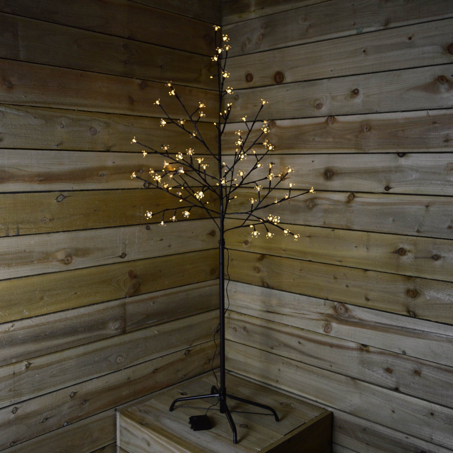 Premier 1.5m Battery Cherry Blossom Tree - 96 Cool White LED Lights & Timer
