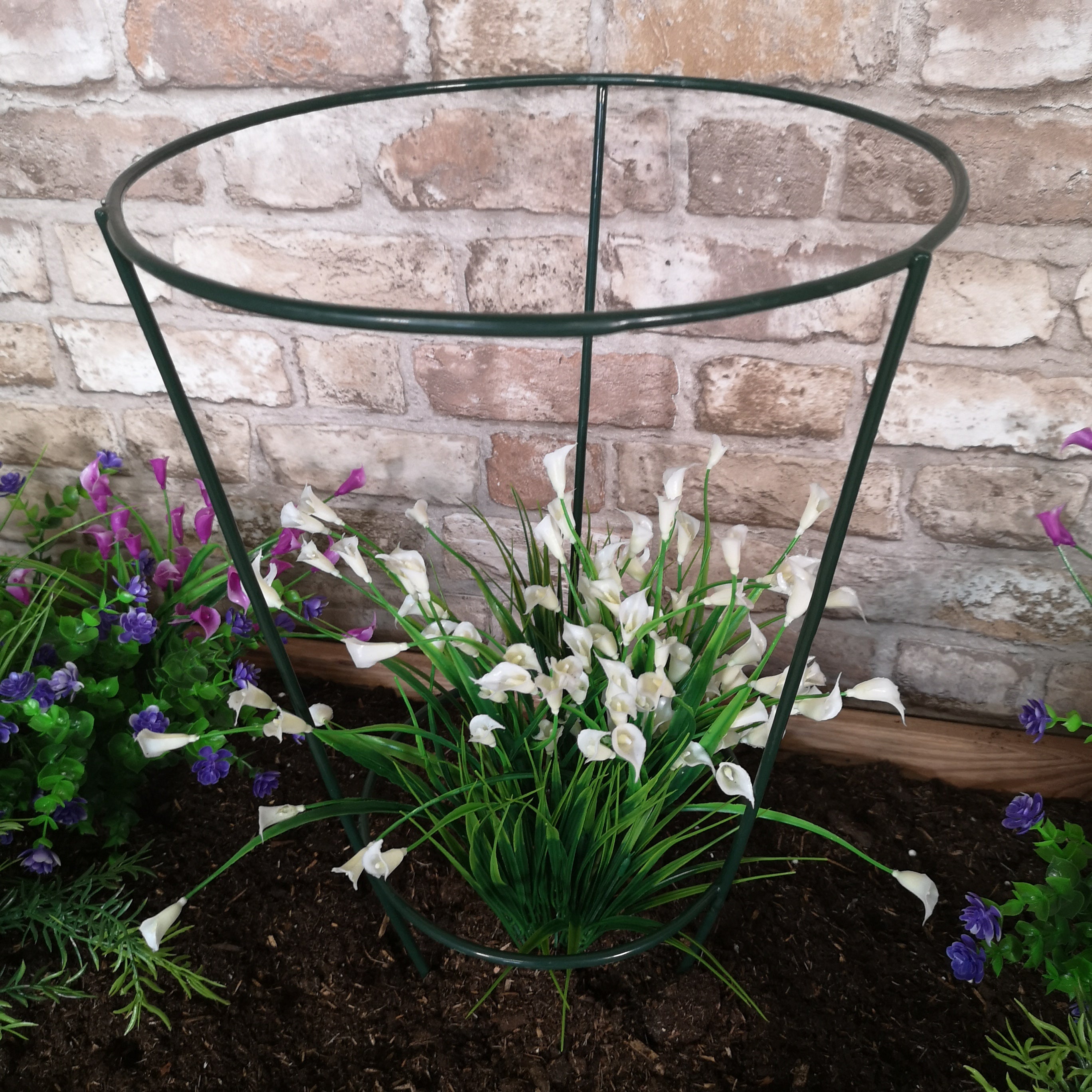 Tom Chambers Urban Green Conical Garden Plant Support Ring 30cm -  Medium
