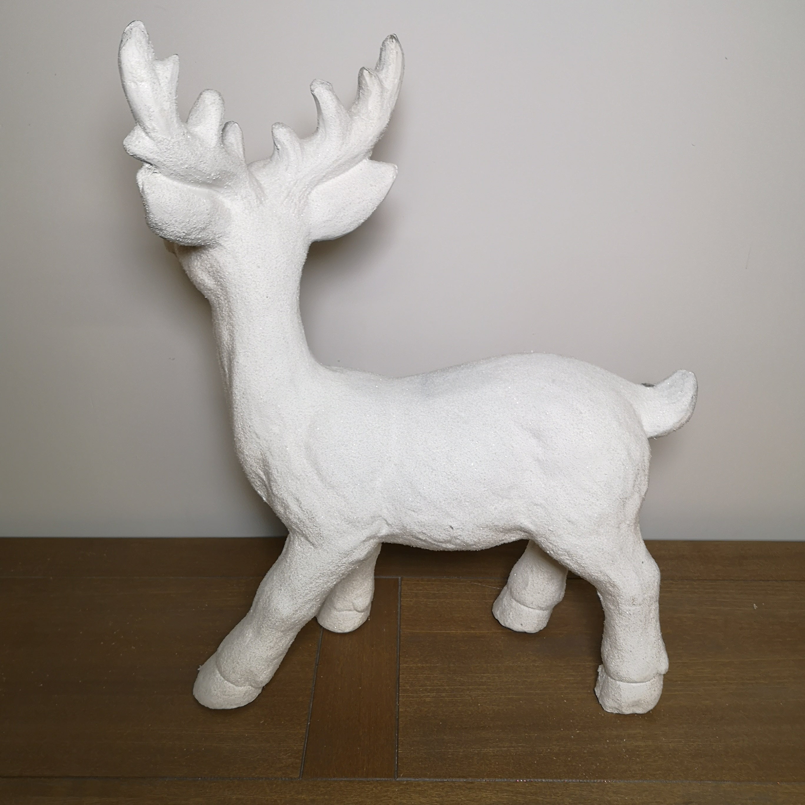 57cm Snow Effect Standing Pot Reindeer Christmas Ornament