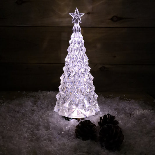 28cm RGB LED Christmas Tree Water Lantern Spinner Battery Operated