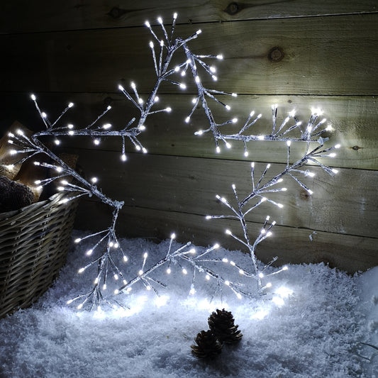 60cm Silver Christmas Star 150 Ice White LED Indoor/Outdoor Christmas Decorations 2736