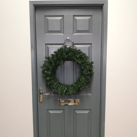 60cm Plain Green Christmas Wreath with 180 Tips