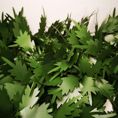 1m Green Fern Leaf Tinsel Christmas Garland Decoration