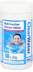 50 x 20g (1kg) Clearwater CH0019 4-in-1 Chlorine Tablets for Pools and Hot Tubs