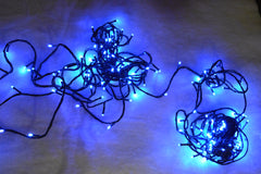 10m Battery Powered Multi Function 100 LED Electric Blue Christmas Lights