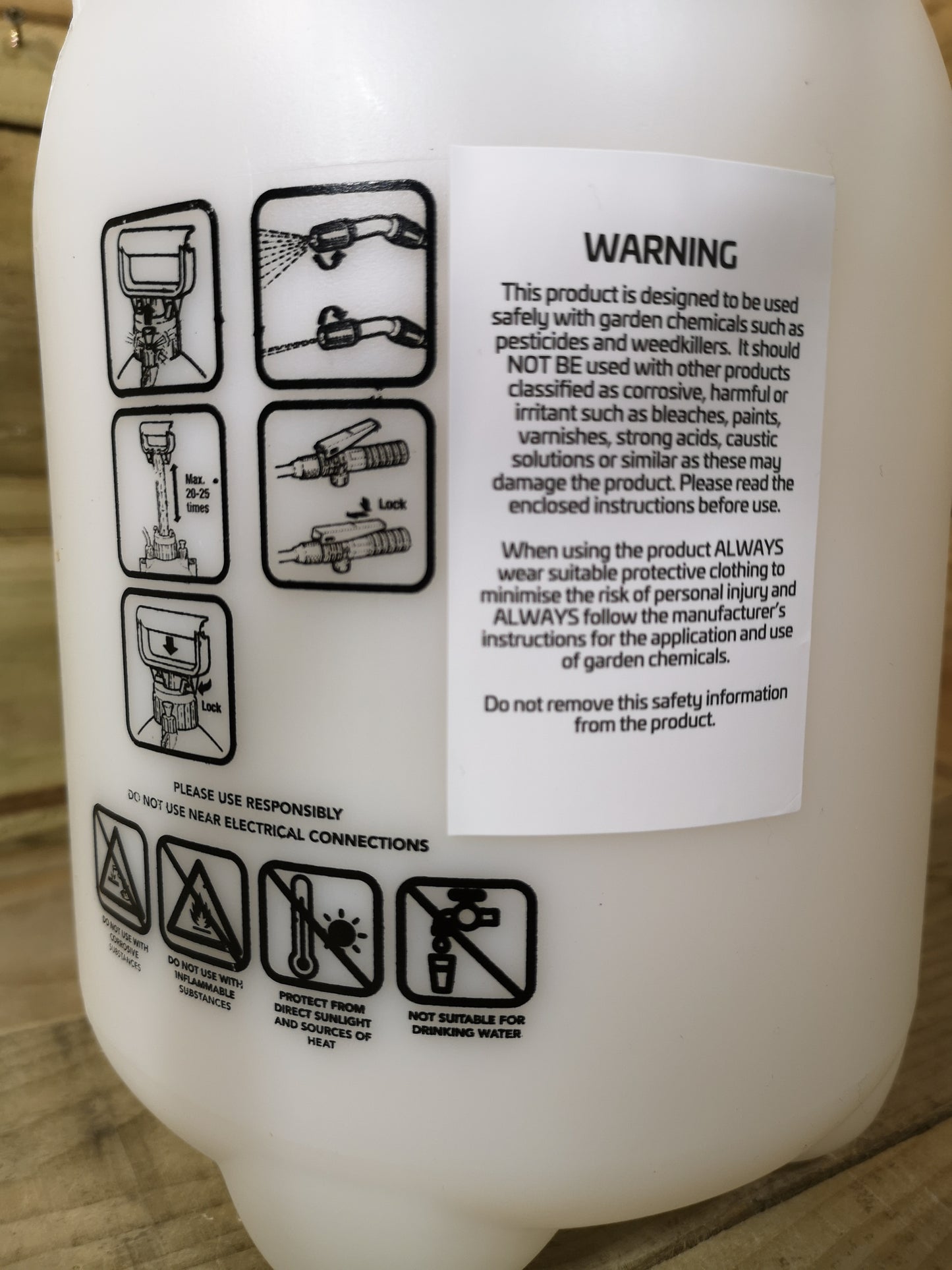 5 Litre Garden Pressure Sprayer with Shoulder Strap for Weeds / Fertiliser