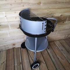 ø47 x H75cm Outdoor Garden Round Charcoal BBQ Barbecue on Wheels