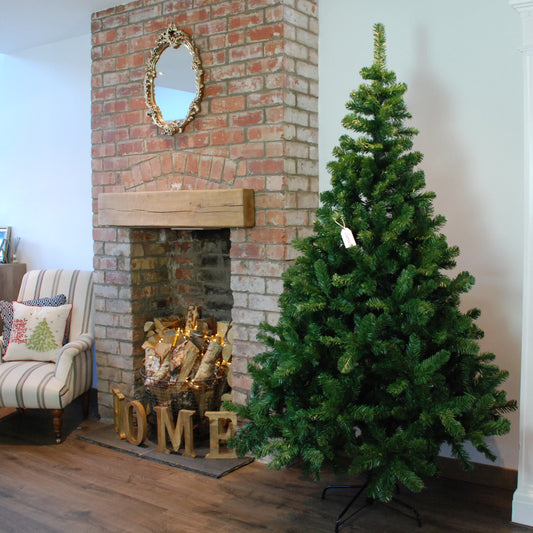 7ft (210cm) Samuel Alexander Luxury Green Christmas Tree 770 Tips 137cm Wide 2385