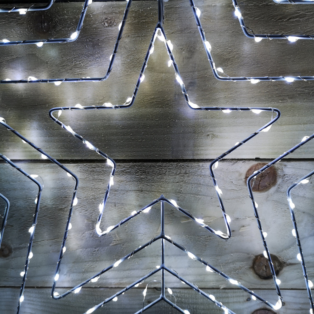 80cm Ice White 230 LED Star Silhouette Indoor/Outdoor Christmas Decoration With 8 Function Chasing Lights
