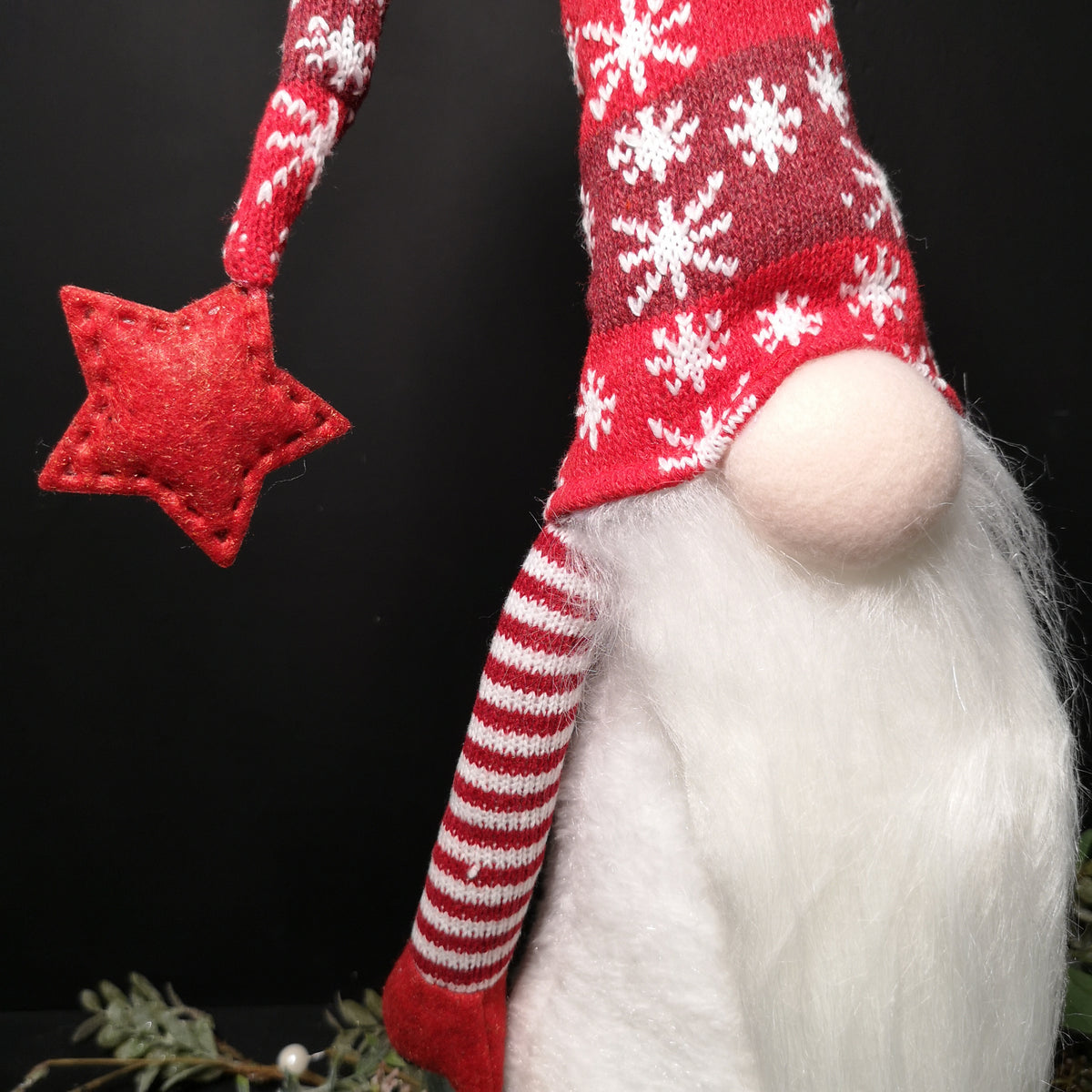 74cm Christmas Standing Gonk with Snowflake Hat - Red