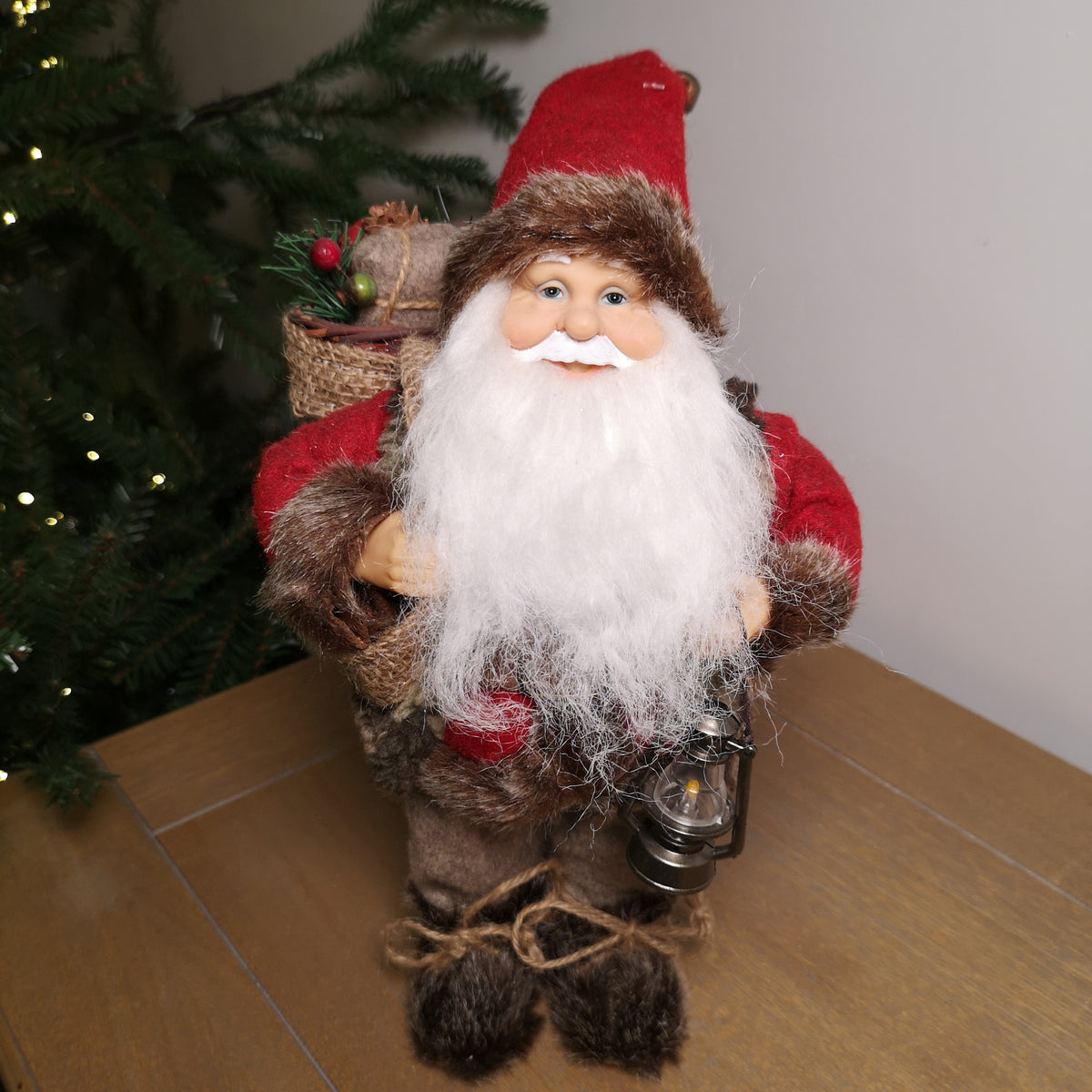 30cm Woodland Rustic Santa Claus Father Christmas Decoration
