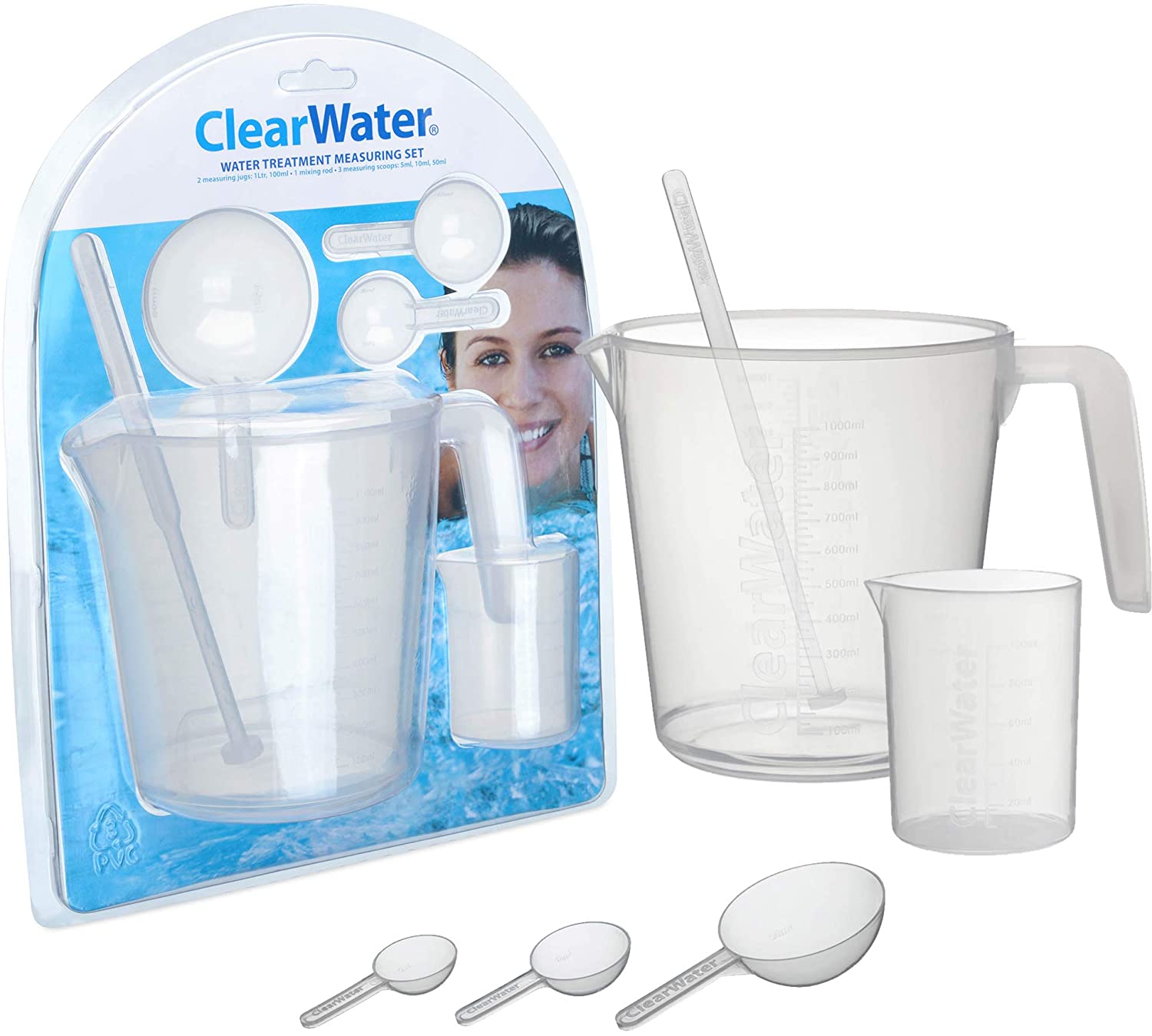 Clearwater Measuring Set for Swimming Pool and Hot Tub Chemical Treatment