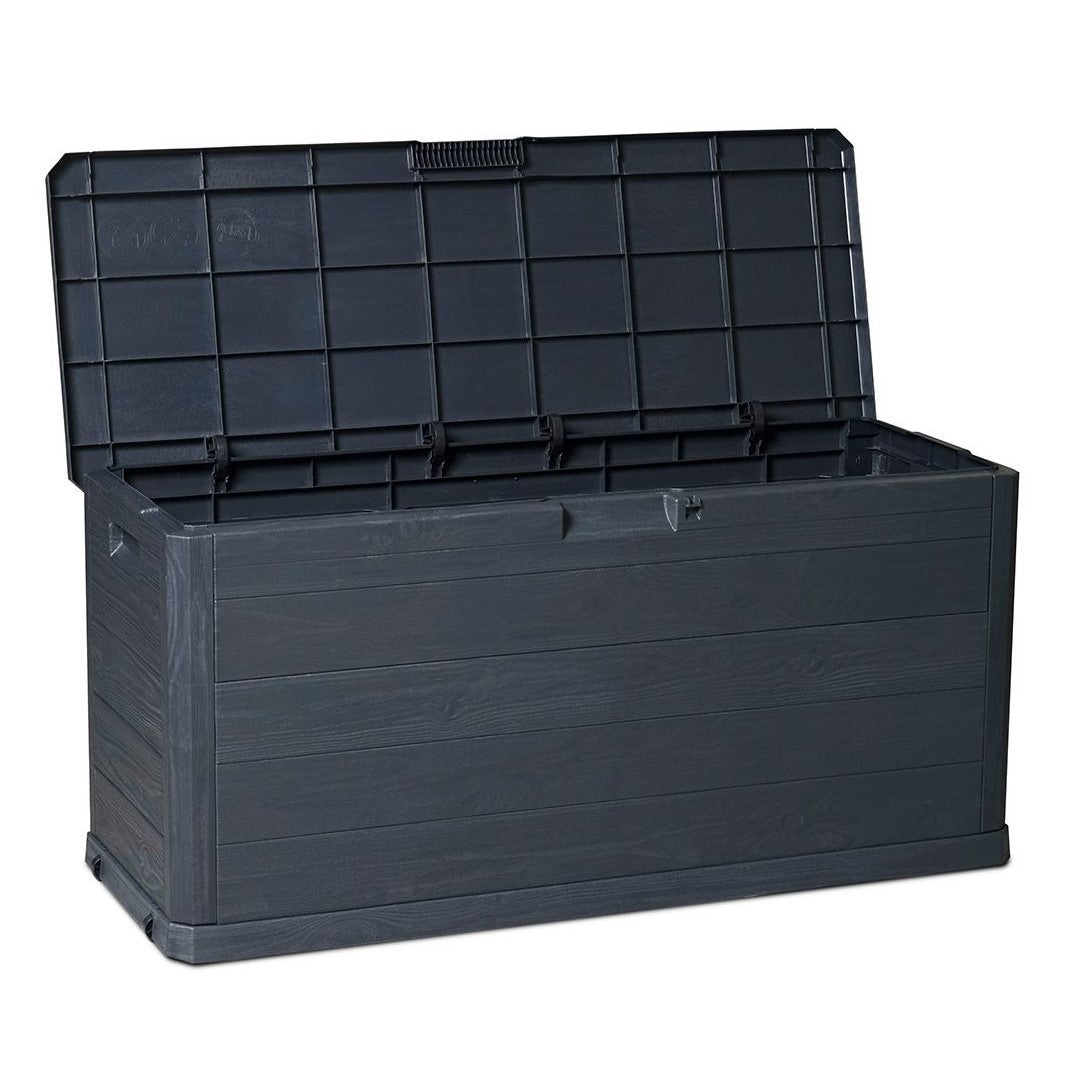 Trendy 280 Litre Plastic Outdoor Garden Storage Chest in Black