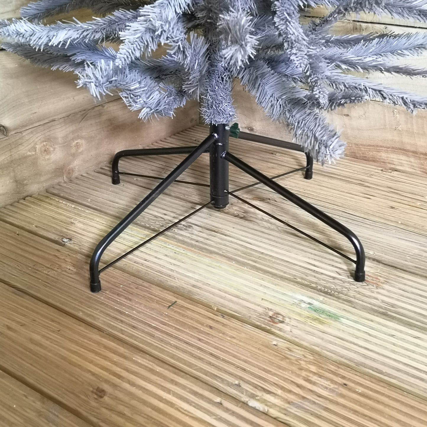 Snowtime 244cm / 8ft Wrapped Pencil Pine Grey Christmas Tree with 460 Tips