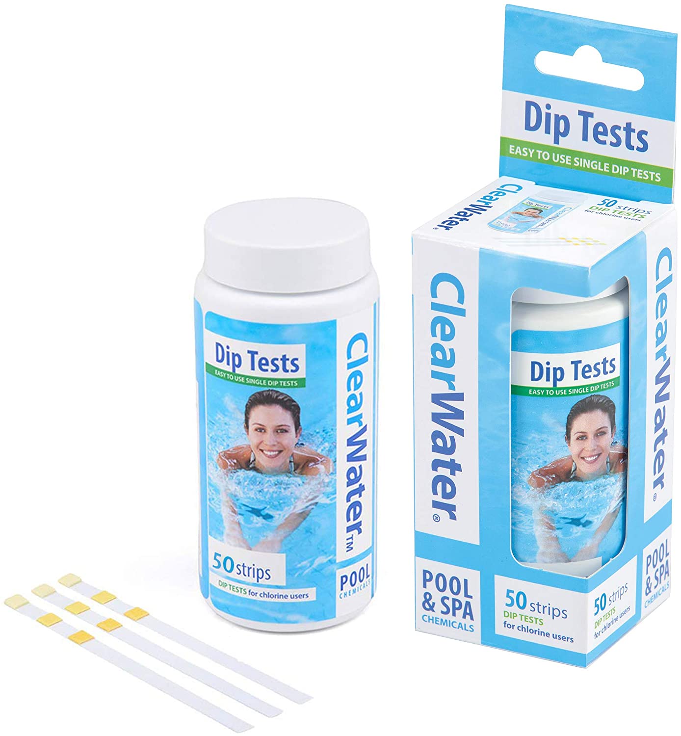 Clearwater CH0043 50 Dip Test Strips for Swimming Pool and Spa Treatment