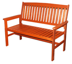 2 Seater 120cm Wide Traditional Hardwood Garden / Patio Bench