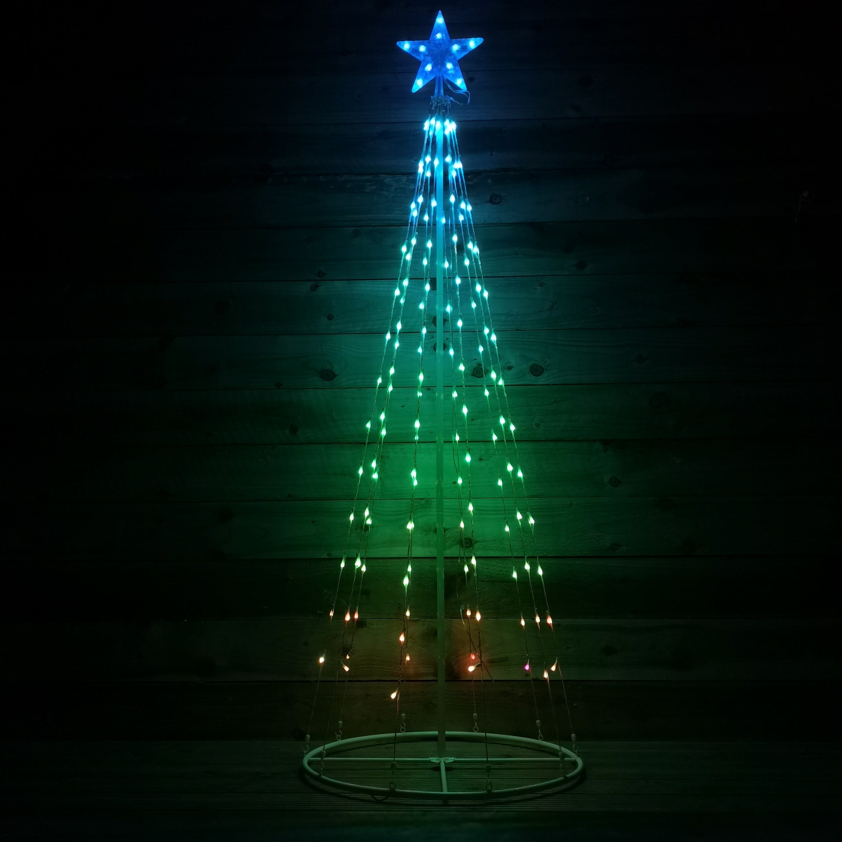 6ft (1.8m) Christmas Cone Tree with 140 Colour Changing LEDs and Remote Control