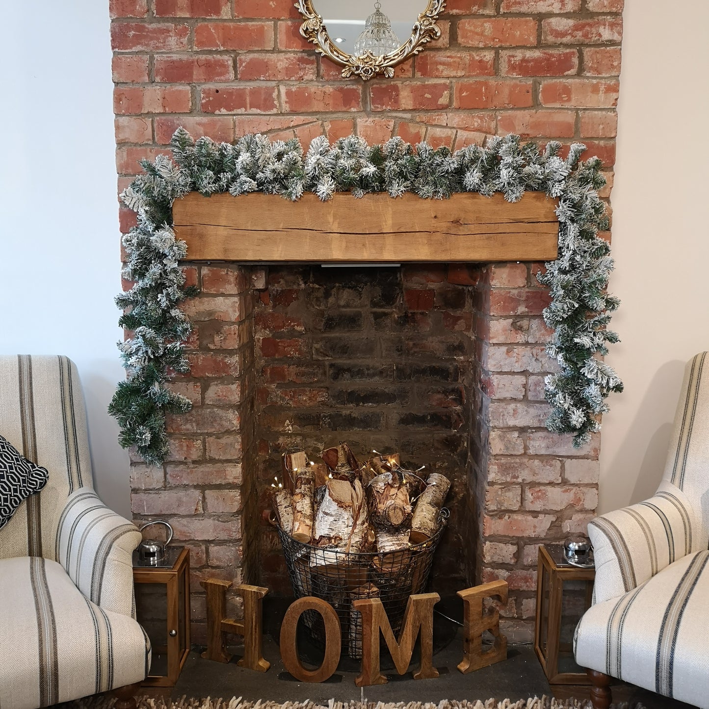 30 x 270cm 9ft Kaemingk Luxury Green Christmas Imperial Garland Snowflocked