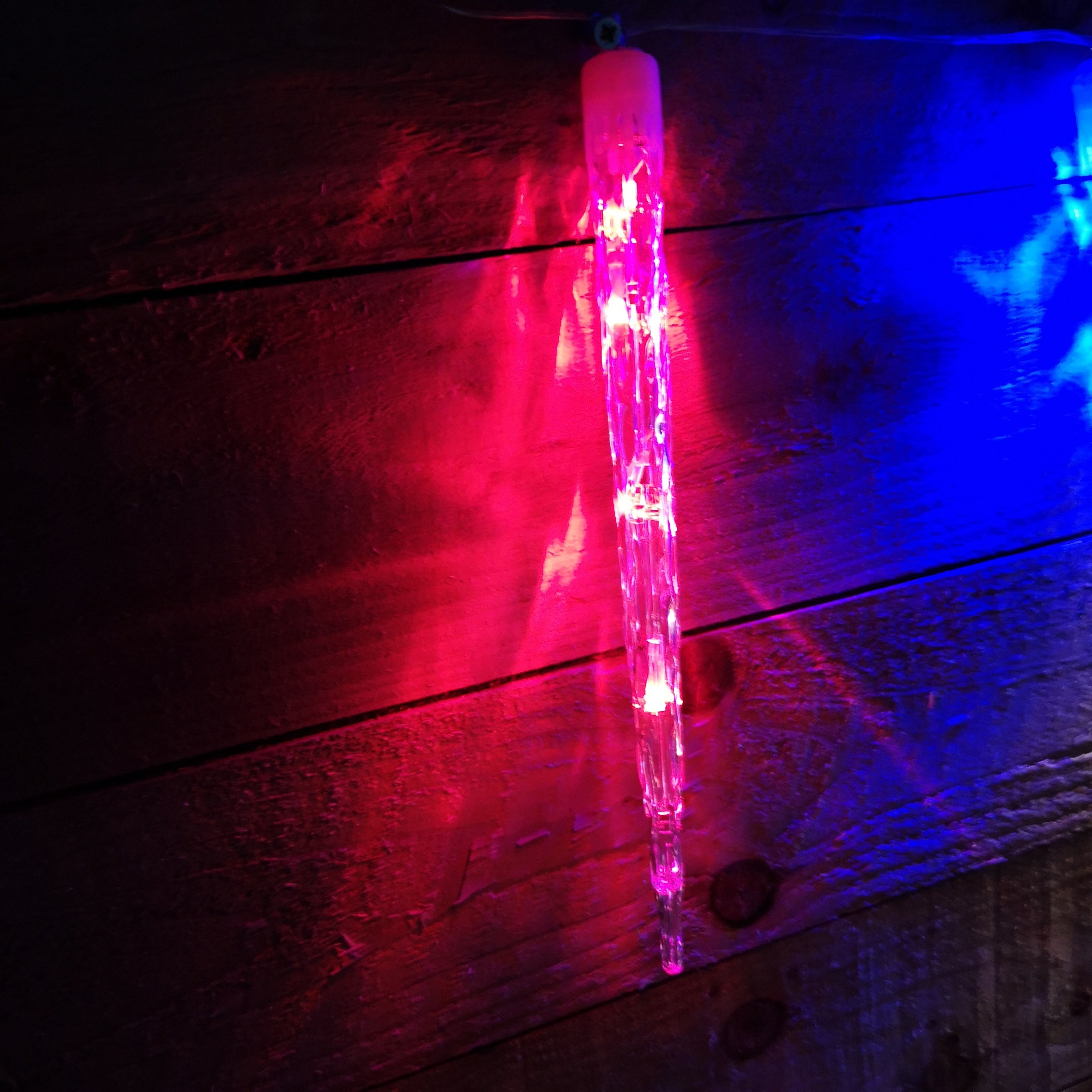 72 LED 4.6m Dual Colour Outdoor Christmas Icicle Lights with Timer in Warm White and Multicolour