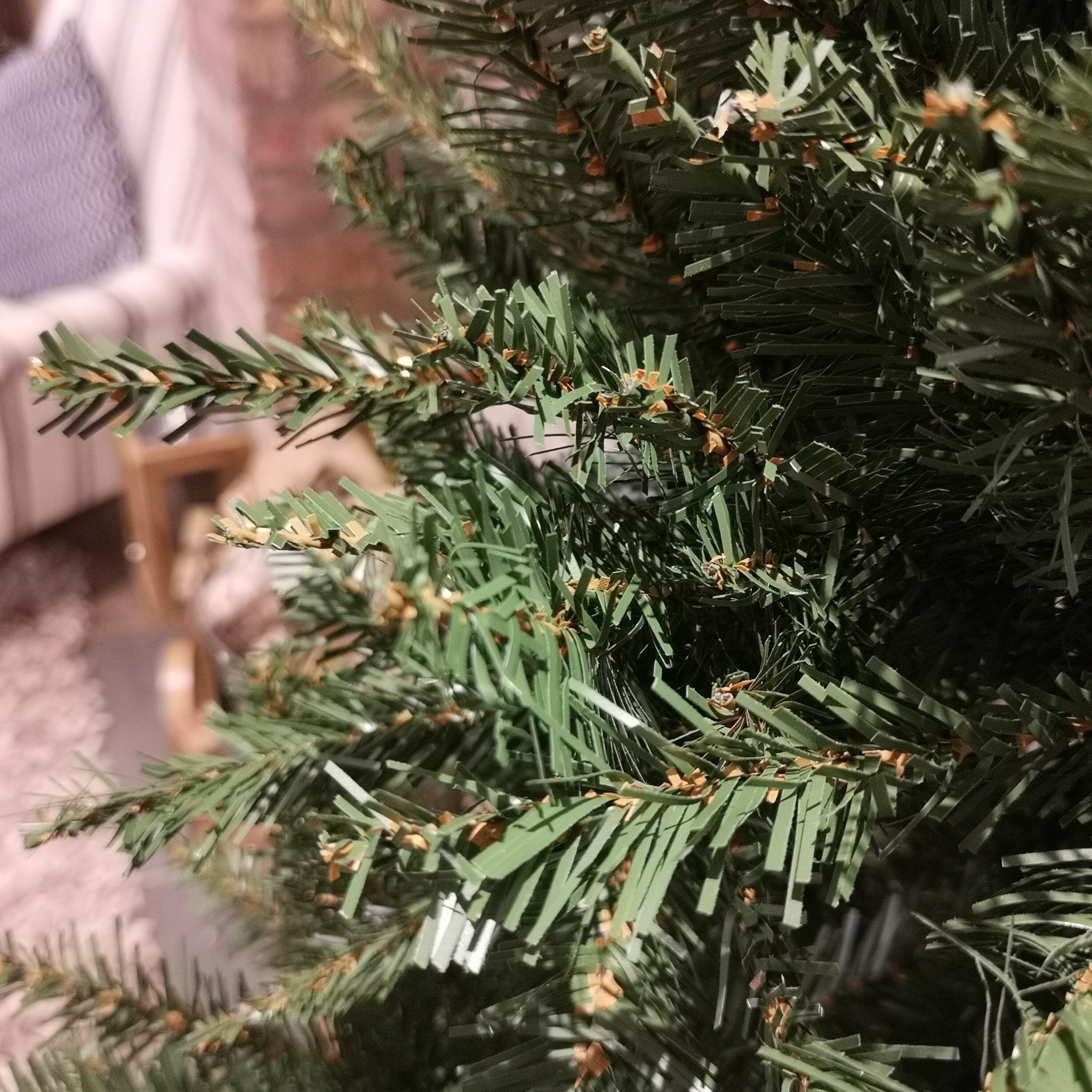 Premier 7ft Slim Festive California Green Christmas Tree PVC Hinged
