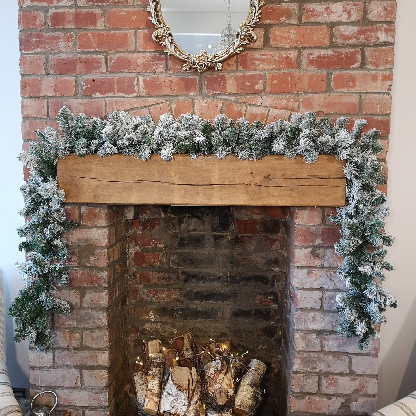 30 x 270cm 9ft Kaemingk Luxury Green Christmas Imperial Garland Snowflocked