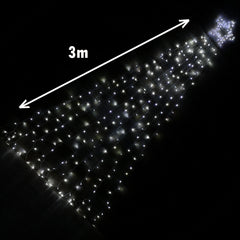 3m Indoor Outdoor Shooting Star Multifunction LED Christmas Decoration with Timer in Cool White