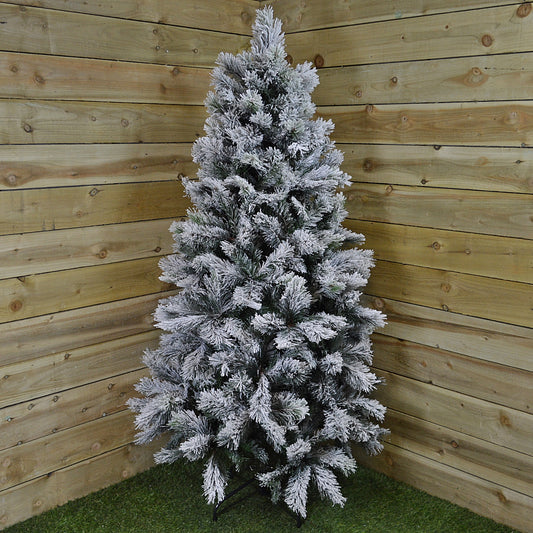 6ft (180cm) Snowy Vancouver Mixed Pine Artificial Christmas Tree Green 478 tips 1894