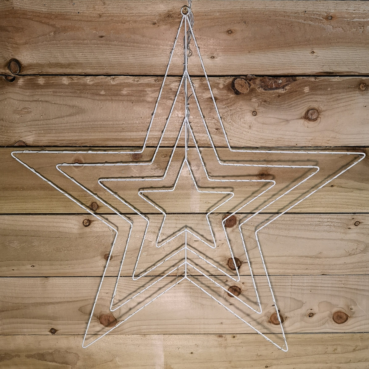80cm Ice White 230 LED Star Silhouette Indoor/Outdoor Christmas Decoration With 8 Function Chasing Lights