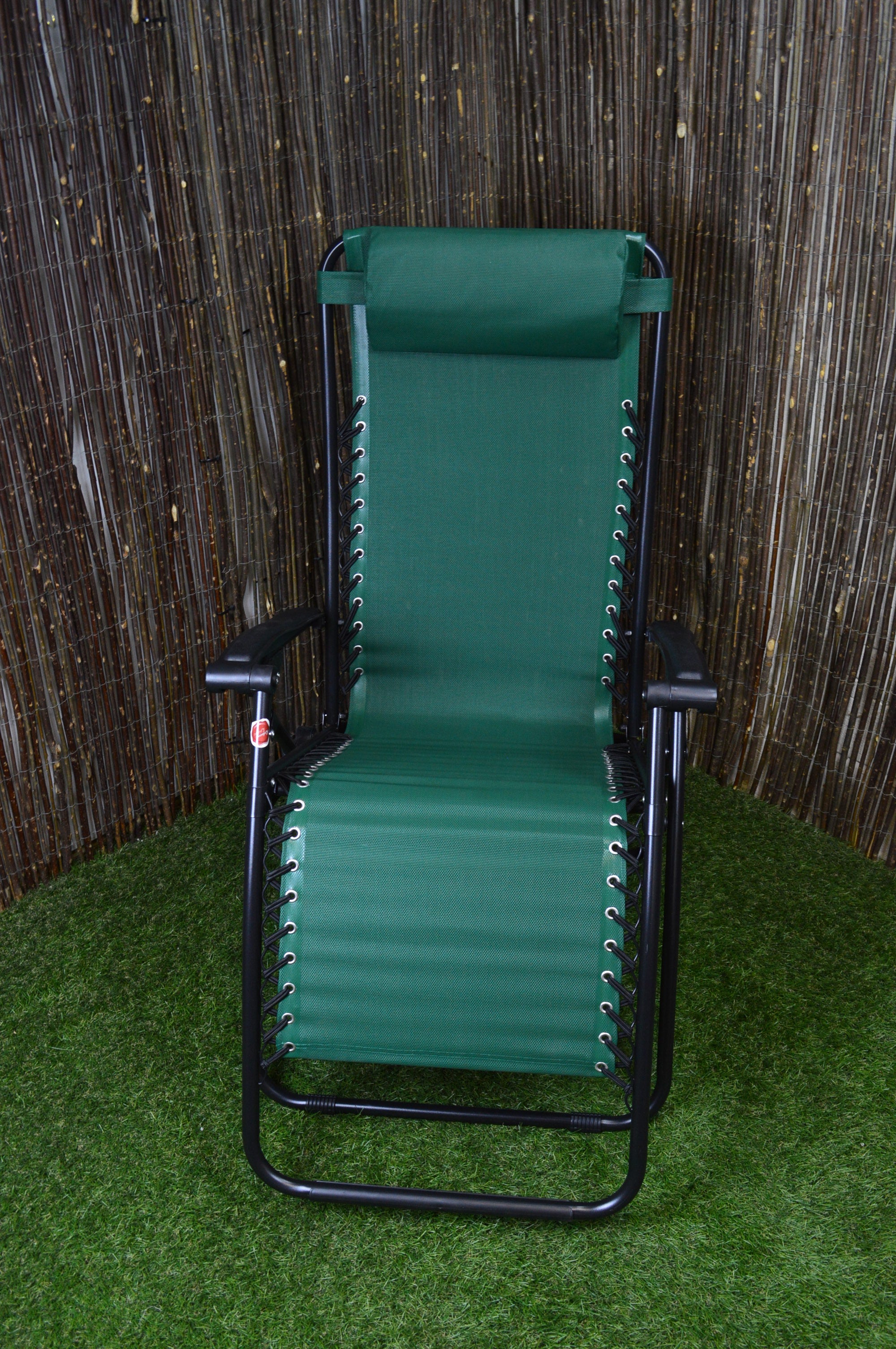 Multi Position Textoline Garden Relaxer Chair Lounger Green Cheaper Online