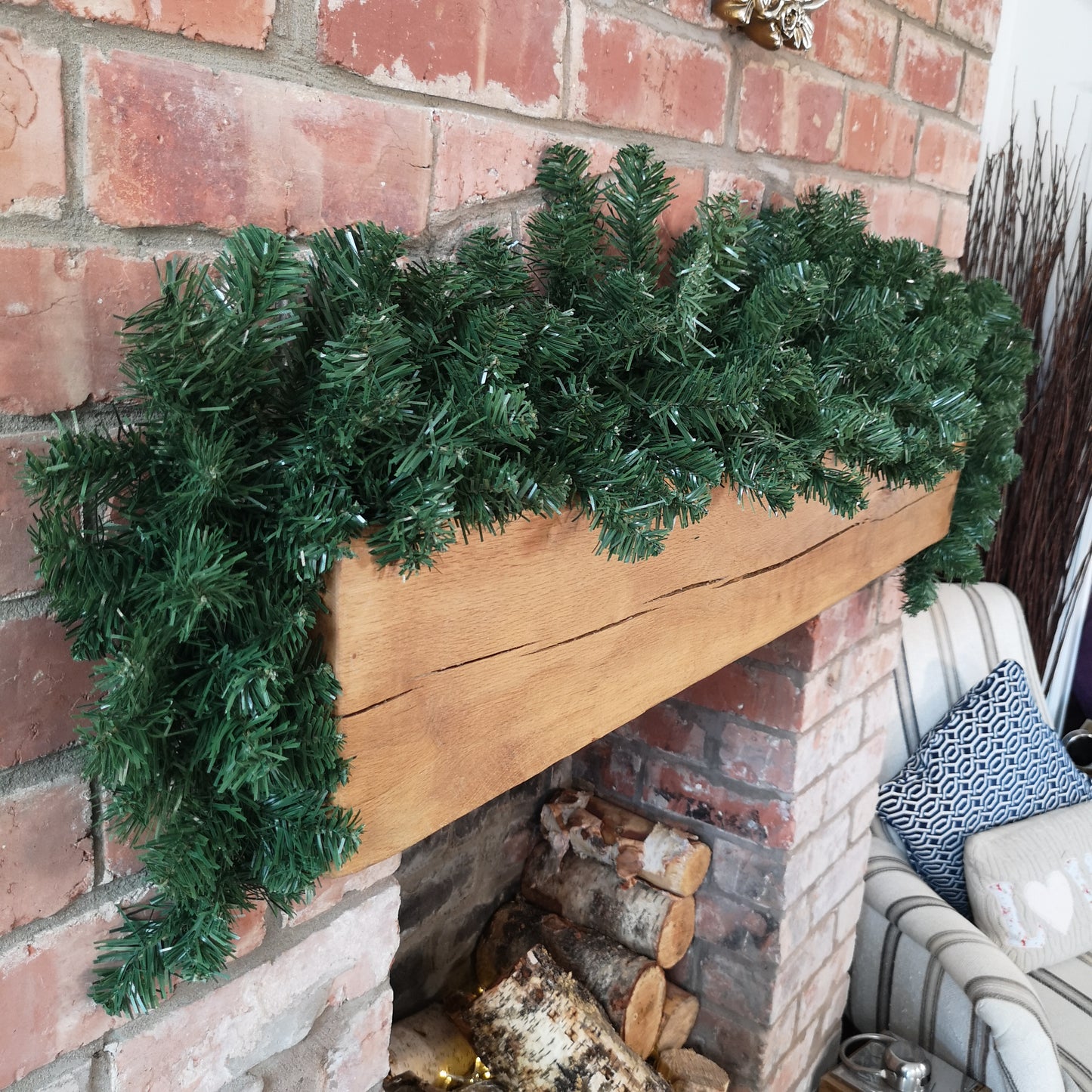 1.8m Plain Green Imperial Pine Indoor Christmas Swag Garland Decoration