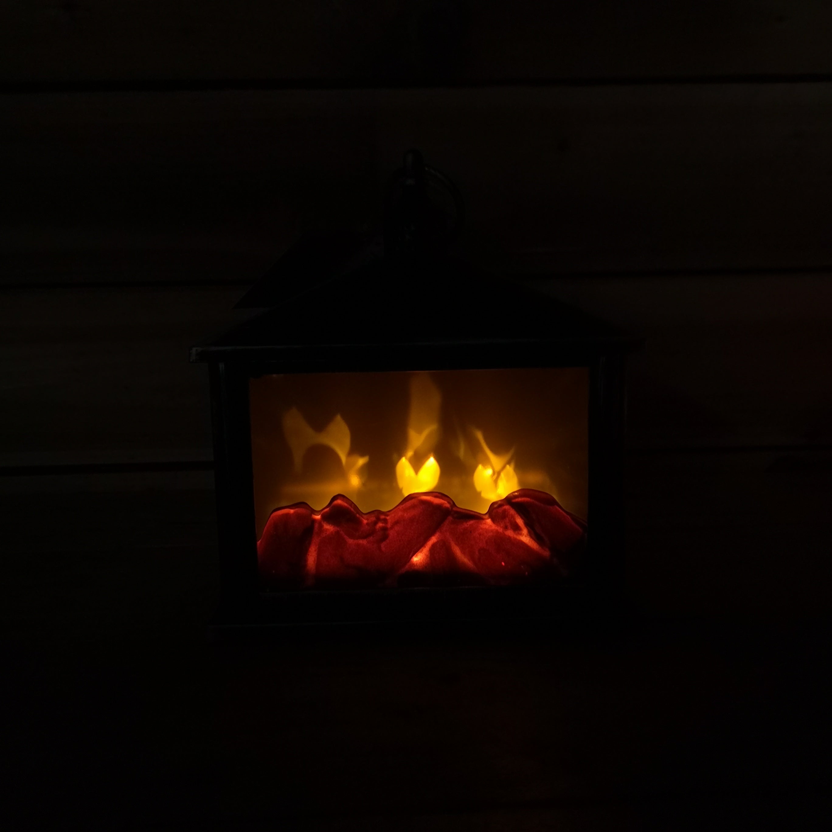 Christmas Fireplace Lantern LED