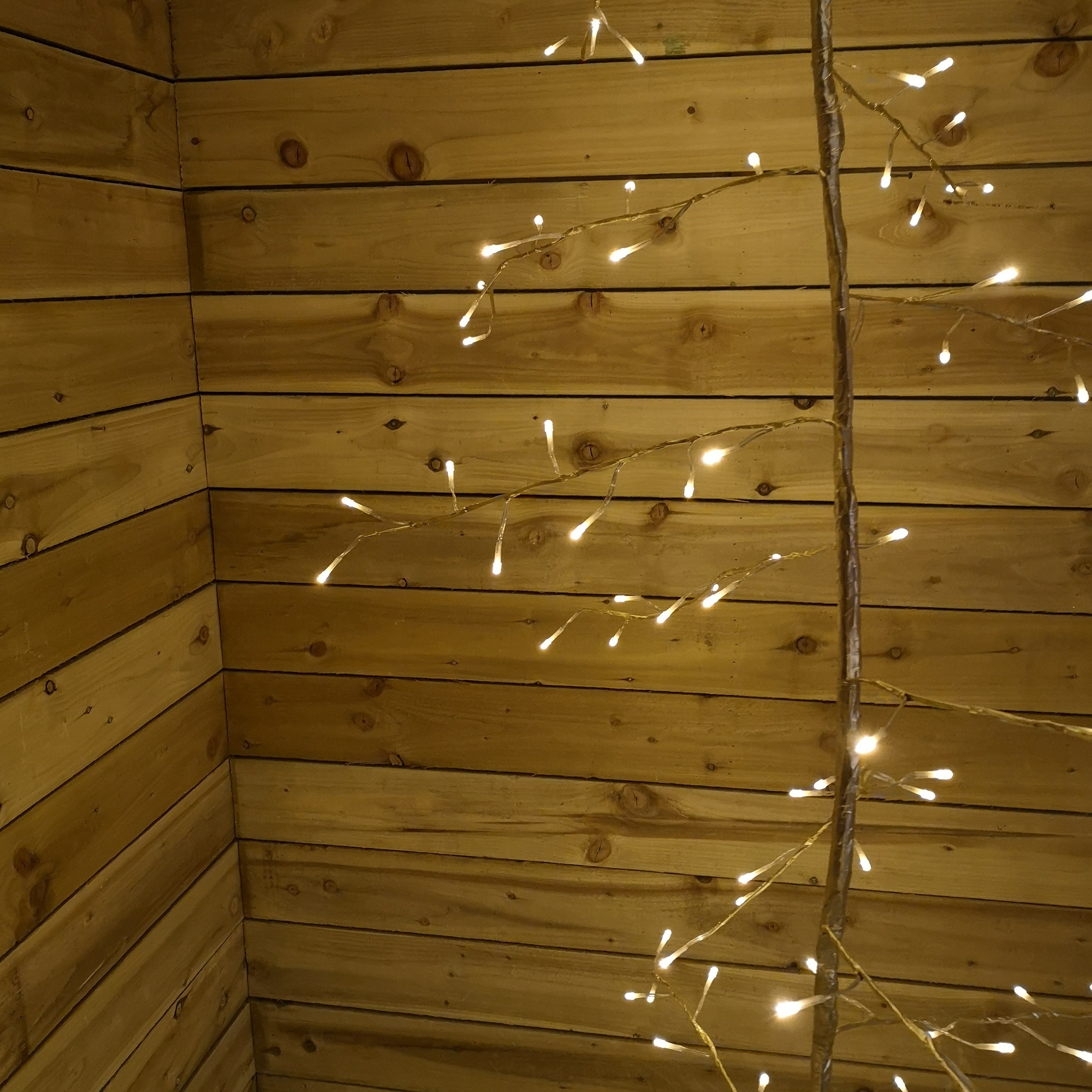 Premier 3m Outdoor and Indoor Gold Lit Branch Garland, 288 LEDs