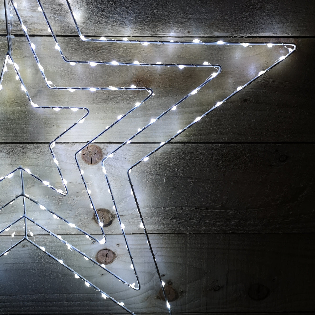 80cm Ice White 230 LED Star Silhouette Indoor/Outdoor Christmas Decoration With 8 Function Chasing Lights