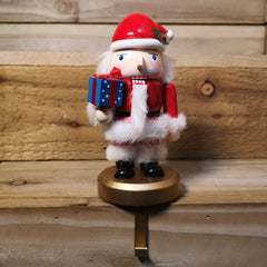 24cm Premier Wooden Christmas Nutcracker or Santa style Nutcracker Stocking Holder
