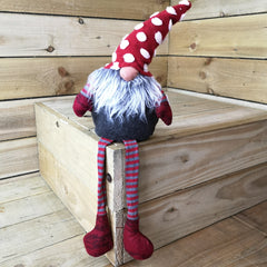 67cm Festive Christmas Gonk with Dangly Legs & Red Polka Dot Hat