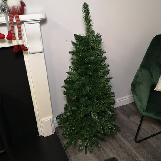 4ft (120cm) Newfoundland Slim Pine Plain Green Artificial Christmas Tree 2736