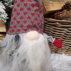 52cm Festive Gonk Cuddly Santa Indoor Christmas Plush Decoration in Heart Hat