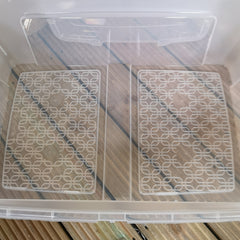 50L Smart Storage Box, Clear with Clear Extra Strong Lid, Stackable and Nestable Design Storage Solution