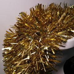 10m x 15cm Luxury Chunky Cut Tinsel Garland Christmas Tree Decoration - Gold
