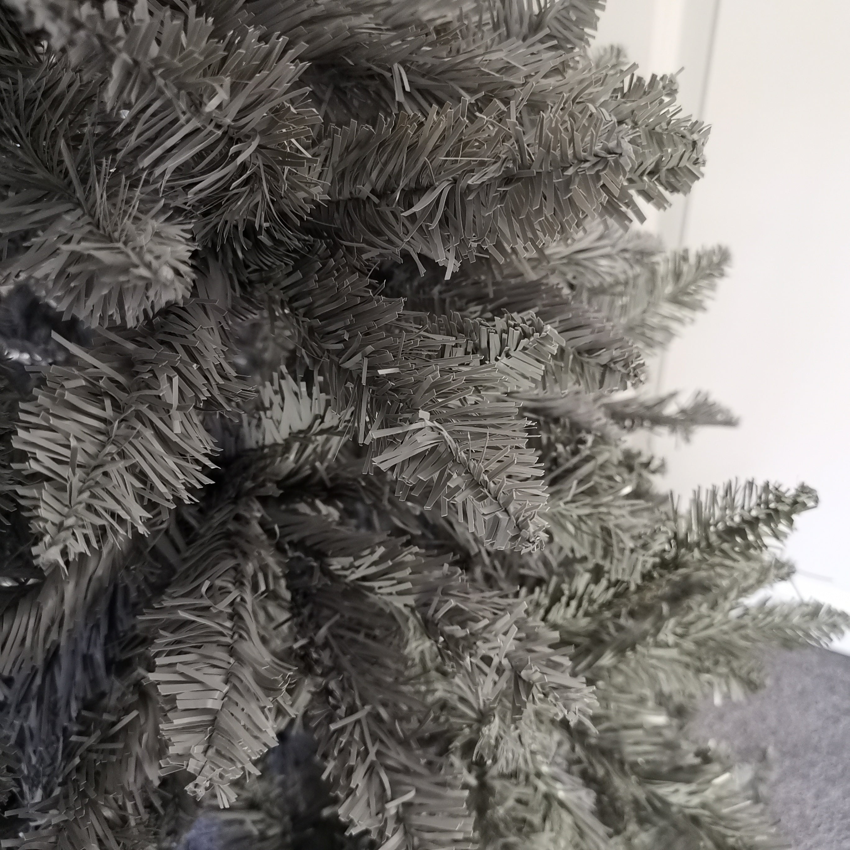 7ft (210cm) Luxury Charcoal Pine Grey Silver Christmas Tree with 1,315 Tips