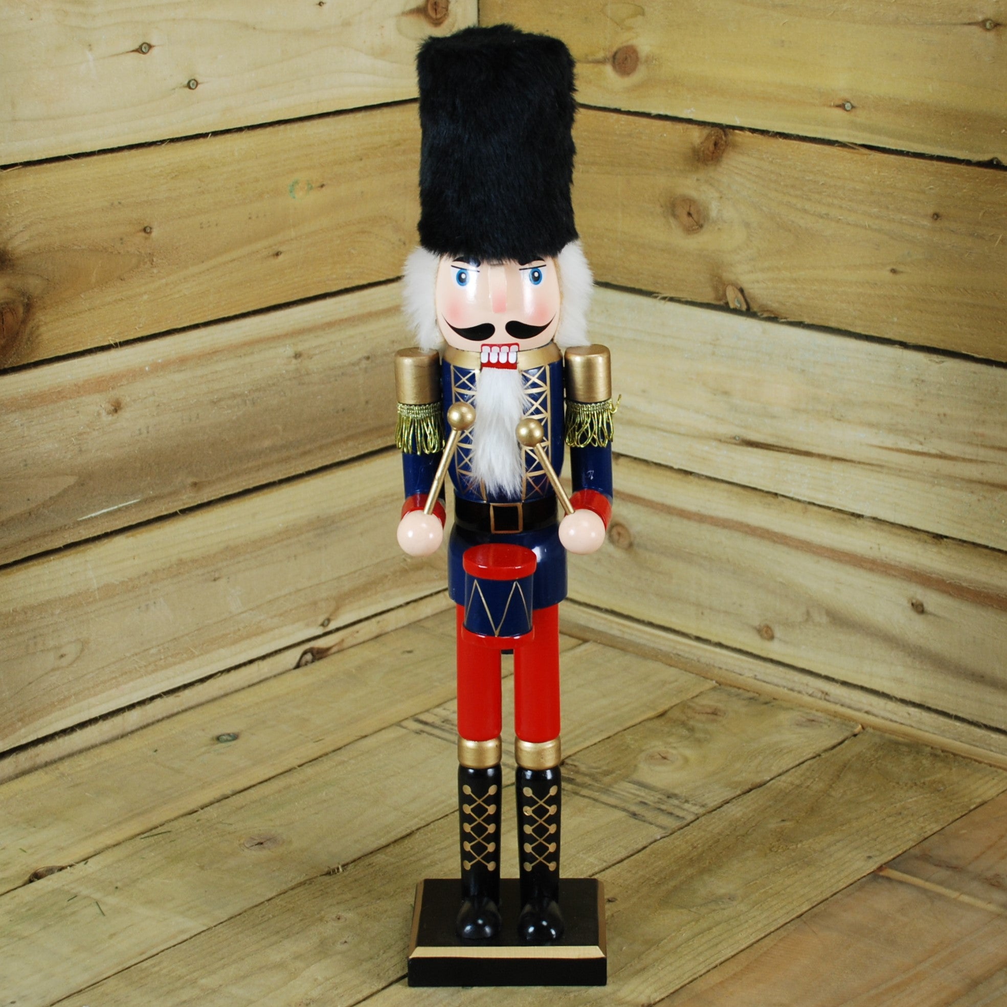 60cm Tall Premier Christmas Nutcracker Wooden Soldier Decoration