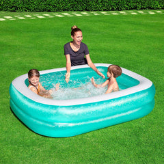Bestway 450 Litre Rectangular Family Paddling Pool (201 x 150 x 51cm)