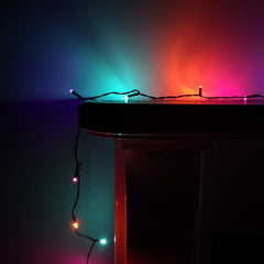 24 LED 2.3m Premier Christmas Indoor Outdoor Multi Function Battery Operated String Lights with Timer in Rainbow