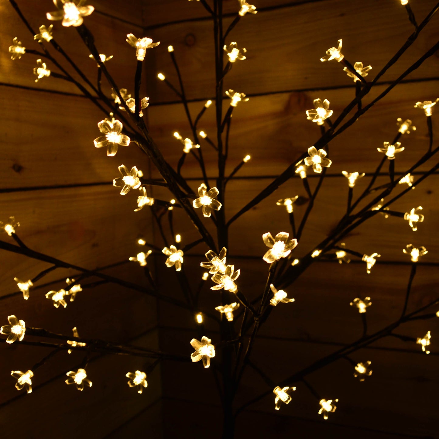 Premier 1.5m Battery Cherry Blossom Tree - 96 Warm White LED Lights & Timer
